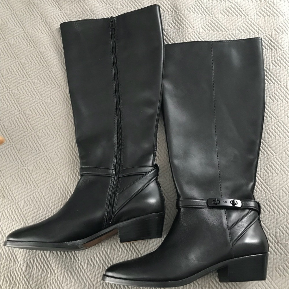 🆕 COACH CAROLINE extended calf boots 👢 size 8.5